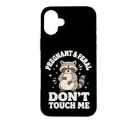 Custodia per iPhone 16 Plus Pregnant And Feral Don't Touch Me