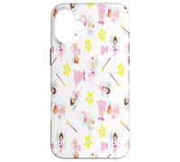 Custodia per iPhone 16 Plus Pretty Tooth Fairy - Bacchetta magica con denti bianchi, stella gialla