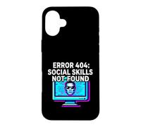 Custodia per iPhone 16 Plus Programmer Introvert Error 404 Social Skills Not Found