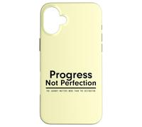 Custodia per iPhone 16 Plus Progress Not Perfection Inspirational Self Improvement
