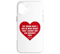 Custodia per iPhone 16 Plus Psalm 119:11 - Thy Word Have I Hid in Mine Heart Bible Verse