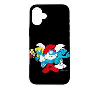 Custodia per iPhone 16 Plus Puffi Grande Papà Puffetta Brainy Cartone animato 80s 90s Posa Retro