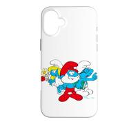 Custodia per iPhone 16 Plus Puffi Grande Papà Puffetta Brainy Cartoon 80s 90s Retro Pose