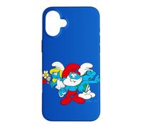 Custodia per iPhone 16 Plus Puffi Grande Papà Puffetta Brainy Cartoon Retro 80s 90s Pose