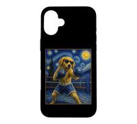 Custodia per iPhone 16 Plus Pugilato Golden Retriever Dog Art