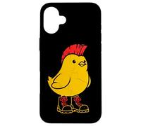 Custodia per iPhone 16 Plus Punk Rock Pulcino Con Mohawk E Stivali