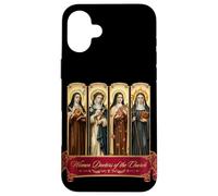 Custodia per iPhone 16 Plus Quattro donne dottoresse della Chiesa sante cattoliche Teresa