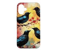 Custodia per iPhone 16 Plus Quattro uccelli che chiamano