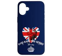 Custodia per iPhone 16 Plus Queen Elizabeth II save the queen memoriam 1926 - 2022 Love