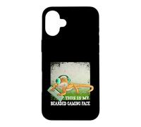 Custodia per iPhone 16 Plus Questa è la mia faccia da gioco barbuto - Bearded Dragon Videogioco