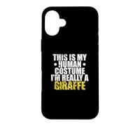 Custodia per iPhone 16 Plus Questo è il mio costume umano I'm Really a Giraffe