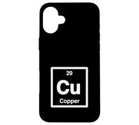 Custodia per iPhone 16 Plus Rame, Cu - Tavola periodica degli elementi Science Gifts