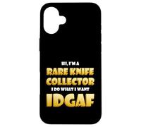 Custodia per iPhone 16 Plus Rare Knife Collector Vintage Prop Movie World War Knives