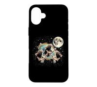 Custodia per iPhone 16 Plus Rats Howling At The Moon - Simpatico topo divertente per amanti dei topi