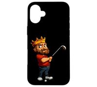 Custodia per iPhone 16 Plus Re golfista/re del Golfo