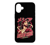 Custodia per iPhone 16 Plus Re Risorto Messia Cristiano Anime Manga Gesù Fede Arte
