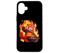 Custodia per iPhone 16 Plus Red panda Cooking Grill BBQ Funny Gift Red panda