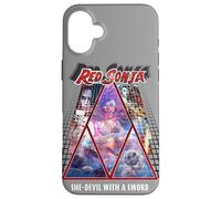 Custodia per iPhone 16 Plus Red Sonja Poster Synthwave Redhead Epic Cyberpunk anni '80 retrò