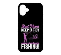 Custodia per iPhone 16 Plus Reel Moms Keep It Tidy Fishing Mom