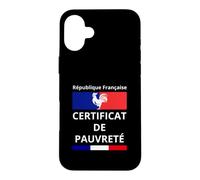 Custodia per iPhone 16 Plus Repubblica Francese Certificato di Povertà Disoccupazione Debito