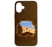 Custodia per iPhone 16 Plus Resurrection Sunday Cross of Jesus Christ Empty Tomb Faith