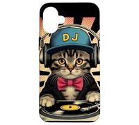 Custodia per iPhone 16 Plus Retro Beats Feline DJ Cat Retro Synthwave Kitty Mix