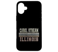Custodia per iPhone 16 Plus Retrò Carol Stream Illinois