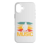 Custodia per iPhone 16 Plus Retro DJ Giradischi Silhouette Music Festival