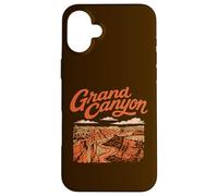 Custodia per iPhone 16 Plus Retro Grand Canyon National Park Vintage Style 80s
