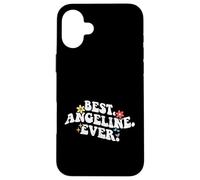 Custodia per iPhone 16 Plus Retro Groovy Best ANGELINE Ever Nome Festa della mamma Ragazza