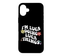 Custodia per iPhone 16 Plus Retro Groovy Im LUCA Doing LUCA Things Funny Festa della mamma