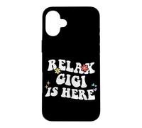 Custodia per iPhone 16 Plus Retro Groovy Relax GIGI Is Here Funny Mother's Day Nome