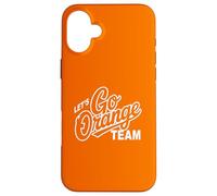 Custodia per iPhone 16 Plus Retro LET'S GO ORANGE TEAM Varsity War Game Day Spirit Week