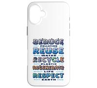 Custodia per iPhone 16 Plus Ridurre il riutilizzo Riciclare Educazione Ambientale In