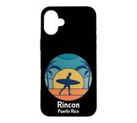 Custodia per iPhone 16 Plus Rincon Puerto Rico Surf Vintage Surfer Spiaggia Tramonto Surf