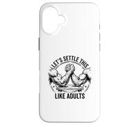 Custodia per iPhone 16 Plus Risolviamolo come un divertente braccio di ferro da adulti