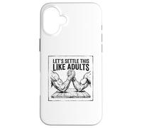 Custodia per iPhone 16 Plus Risolviamolo come un divertente braccio di ferro da adulti