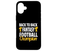 Custodia per iPhone 16 Plus Ritorno a Indietro Fantasy Football Champions 2x Champ Trophy Vittoria