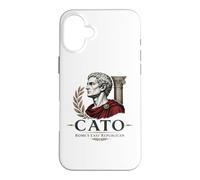 Custodia per iPhone 16 Plus Ritratto del senatore stoico di Catone il Giovane Roma Antica