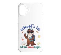 Custodia per iPhone 16 Plus River Otter Back To School Vibes Scuole In Let Chaos Begin