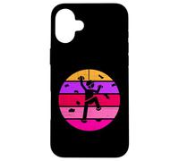 Custodia per iPhone 16 Plus Rock Climber Girl - Scalatore da donna, stile retrò