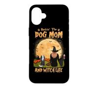 Custodia per iPhone 16 Plus Rocking The Dog Mom And Witch Life Cavalier Halloween