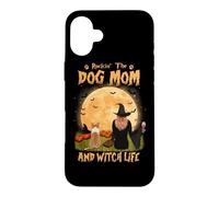 Custodia per iPhone 16 Plus Rocking The Dog Mom And Witch Life Corgi Halloween