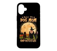 Custodia per iPhone 16 Plus Rocking The Dog Mom And Witch Life Dachshund Halloween