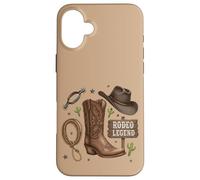 Custodia per iPhone 16 Plus Rodeo Legend - Cappello da cowboy stile western, stile country life
