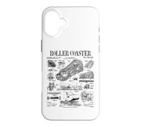 Custodia per iPhone 16 Plus Roller Coaster Parco Divertimenti Giro Carnevale Vintage Brevetto