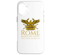 Custodia per iPhone 16 Plus Roma mi rende felice - SPQR Legionary Eagle - Storia Romana