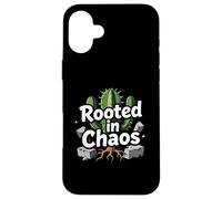 Custodia per iPhone 16 Plus Rooted in Chaos Funny Cactus Gardener Graphic