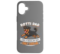 Custodia per iPhone 16 Plus Rotti Dad, come un normale papà solo più figo - Rottweiler Dog