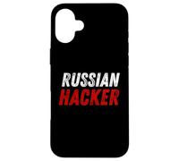Custodia per iPhone 16 Plus Russo Hacker Cybersecurity Humor Code Breaker Russia Coder